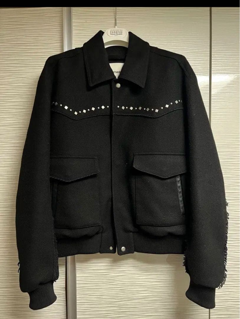ジャケット・アウター ANDERSSON BELL LEATHER VARSITY JACKET A PATCH