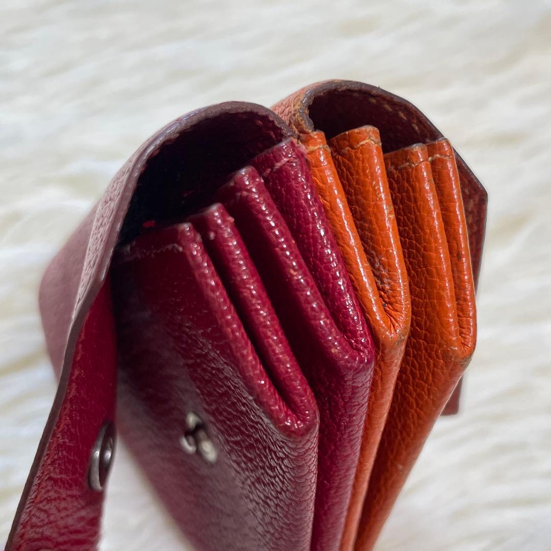 HERMES エルメス ルヴァンキャトル シェーブル レッド ケース