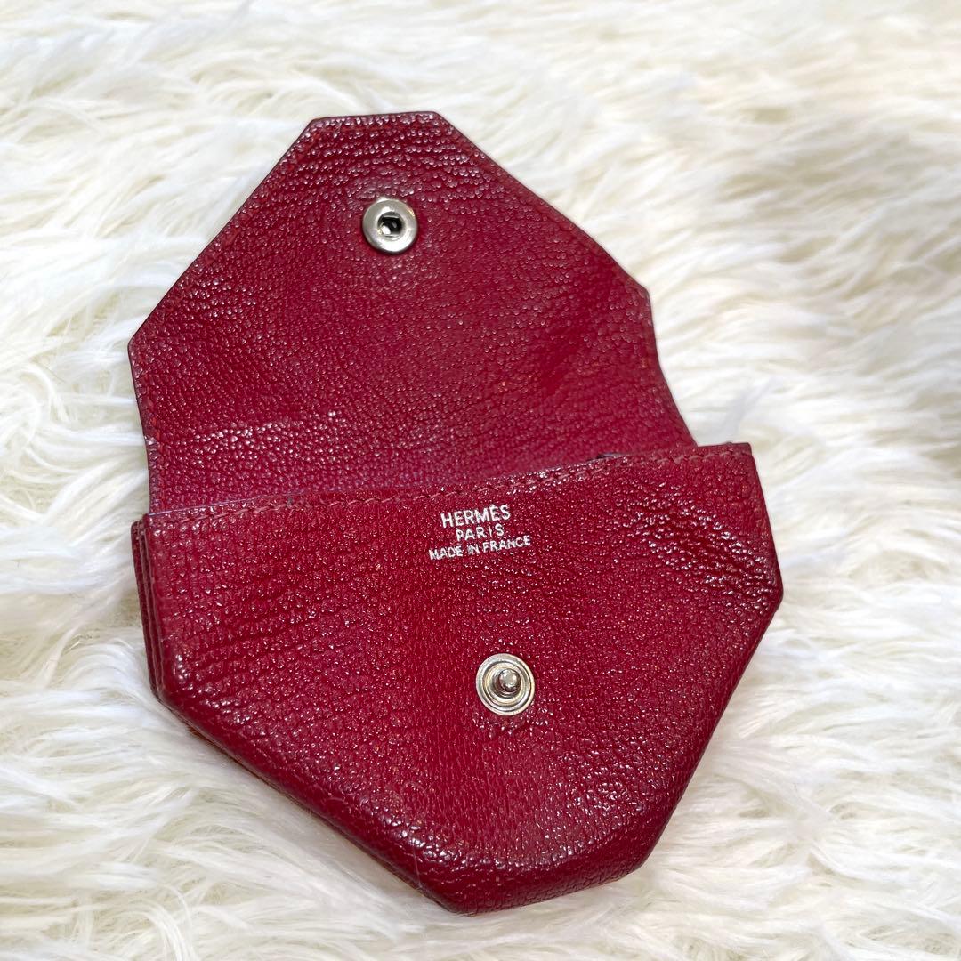 HERMES エルメス ルヴァンキャトル シェーブル レッド ケース