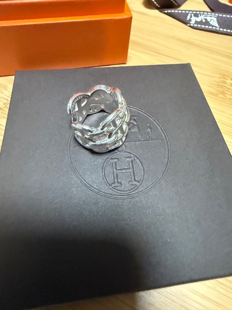 2、3回の使用 エルメス シェーヌダンクル アンシェネ GM リング 53