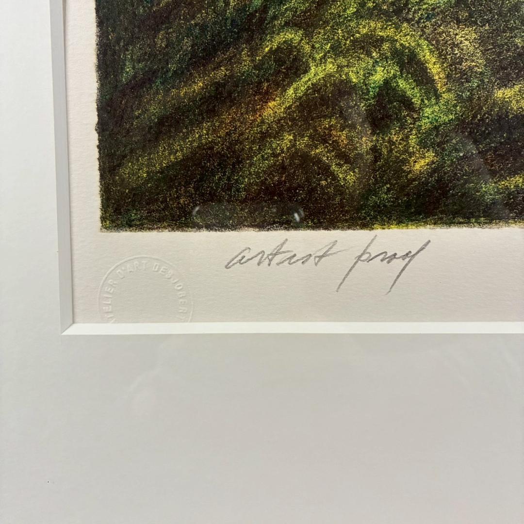 ハロルド・アルトマン「trio」リトグラフ 1988年 直筆サイン入り 額縁