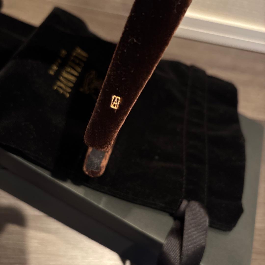 ALEXANDRE DE PARIS カチューシャ　ベルベット　ブラウン