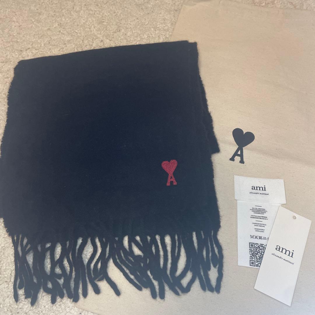 ami paris アミ パリス マフラー 黒