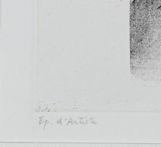 加藤清美　銅版画　”時計”