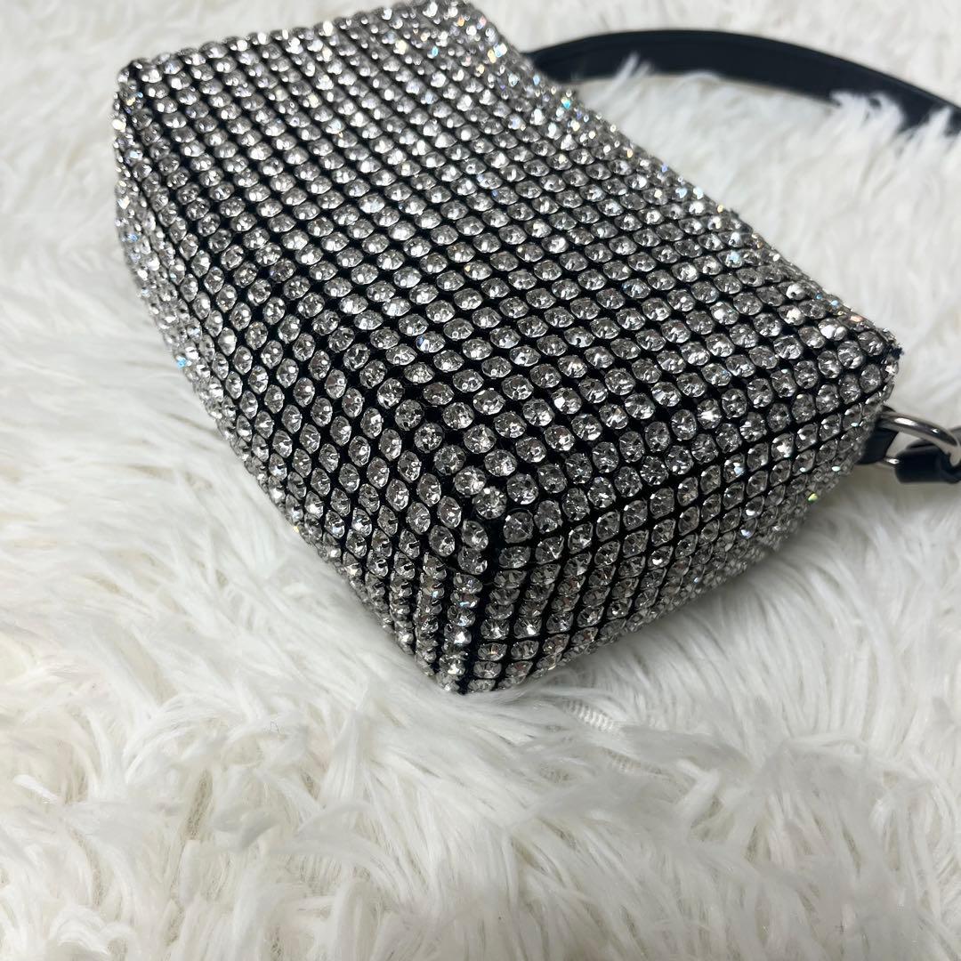【美品】 アレキサンダーワン heiress ラインストーンメッシュポーチ