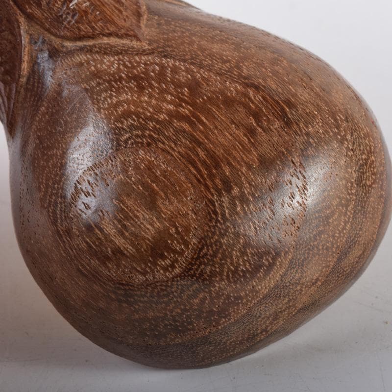 茶道具　祥桑軒　川本光春作　桑彫　茄子香合　竹田益州極め箱　V　7383