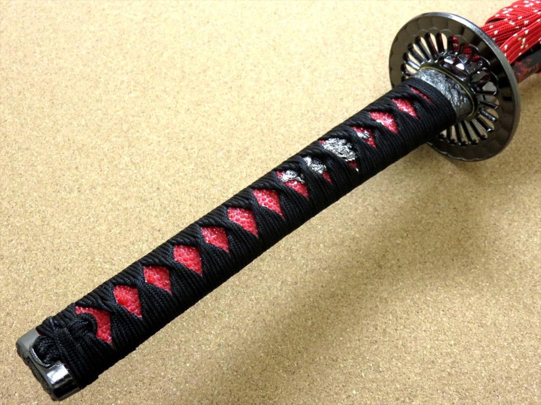 関の美術刀剣 戦国武将 前田慶次郎 大輪鍔 三本杉刃紋 大刀 模造刀 模擬刀