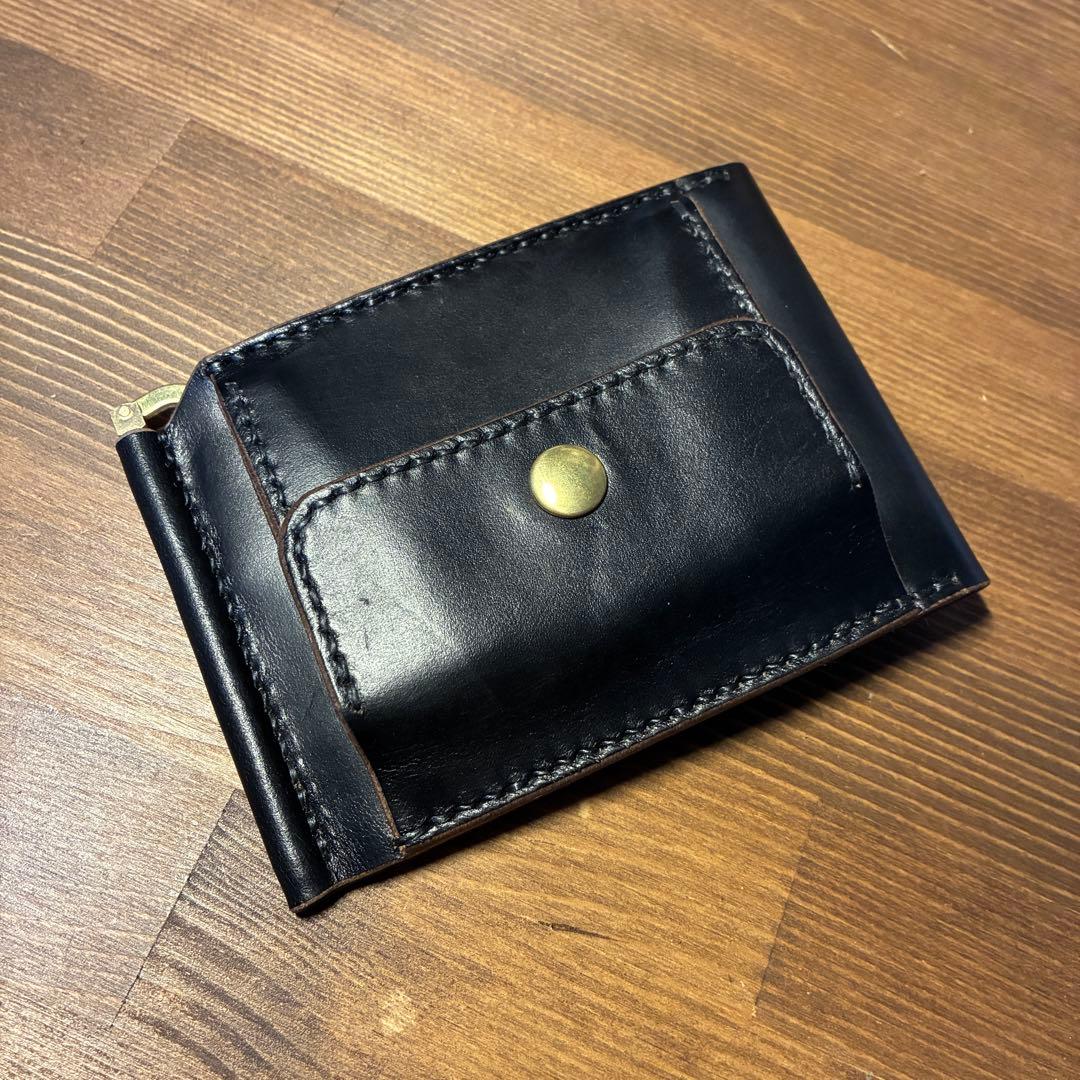 マネークリップ　ホーウィン社　クロムエクセル　丘染め　茶芯　トラッカーウォレット