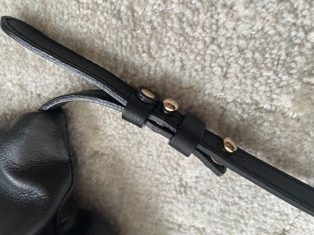 ワンハンドルバッグ　黒　牛革　日本製　ジェメイル