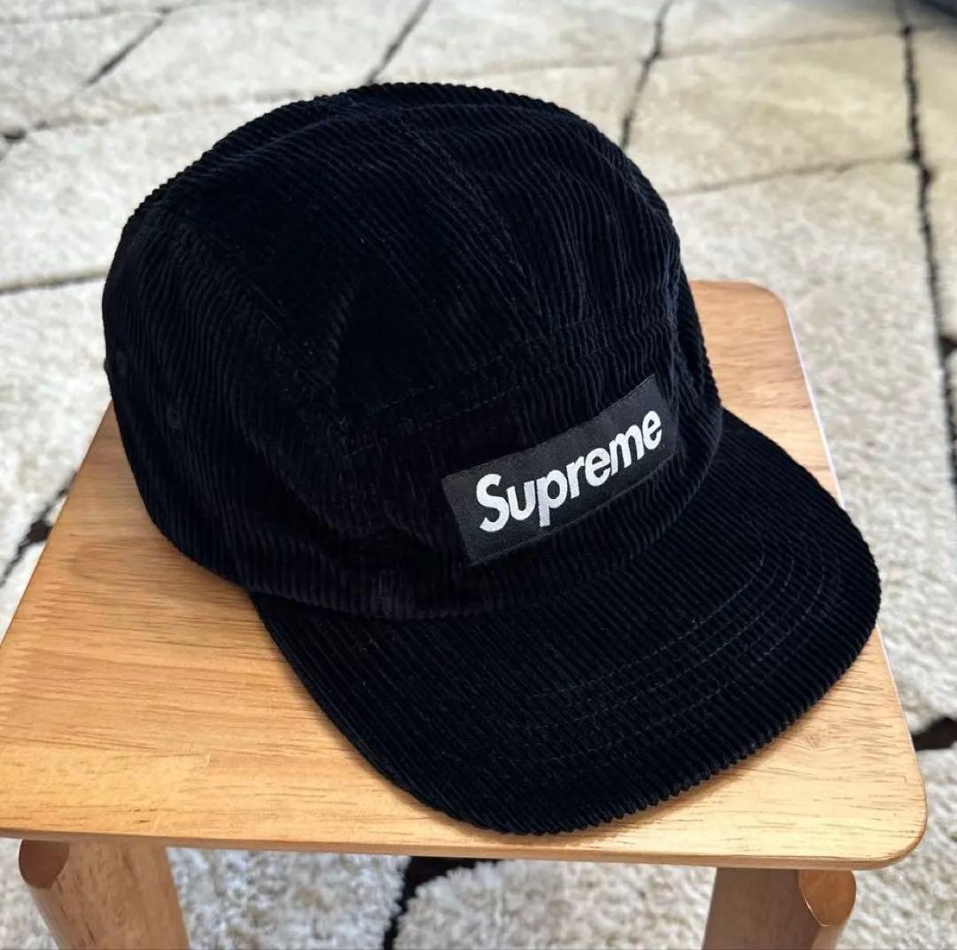 Supreme コーデュロイキャップ 黒 Supreme コーデュロイキャップ 黒