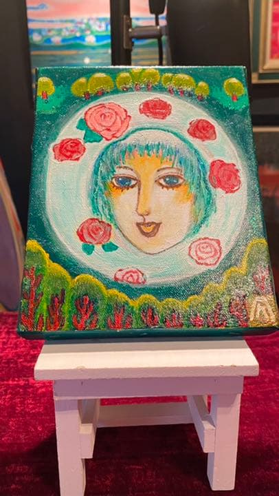 アクリル画】 商品名 透めいな貴方 0号 ミニチェアー付き