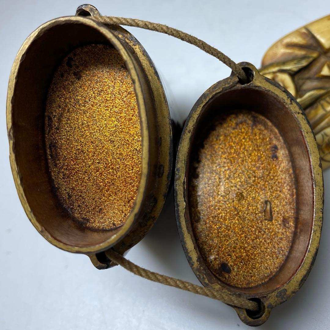 江戸時代 蒔絵印籠 箱付 トヒカル 58g 東N7-1026①