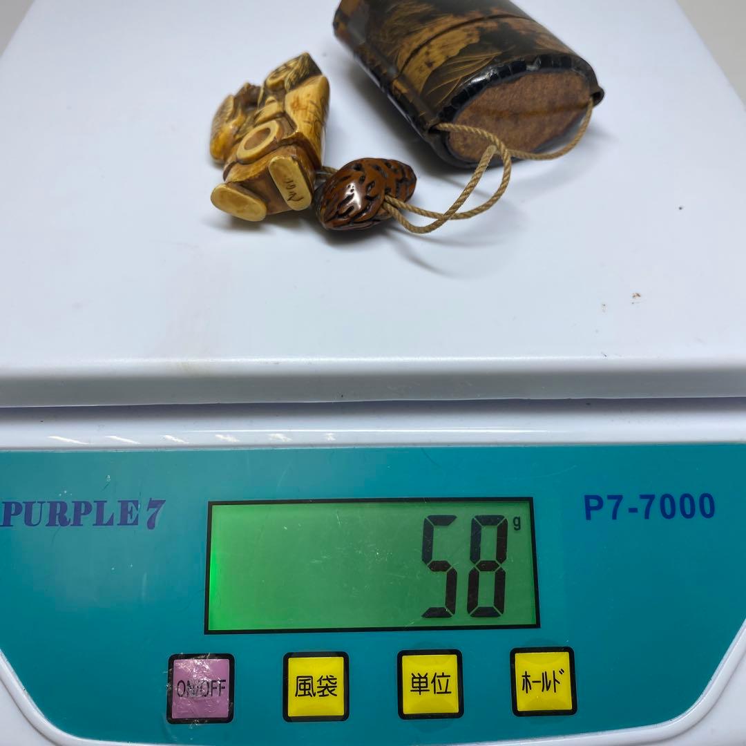 江戸時代 蒔絵印籠 箱付 トヒカル 58g 東N7-1026①