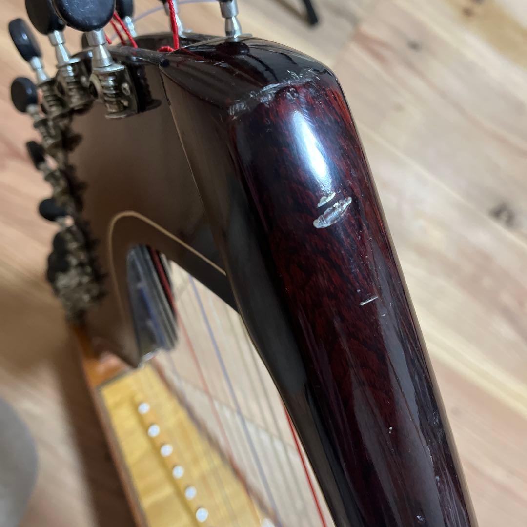 木製ハープ ダークブラウン 26弦 ミニハープ アルパ