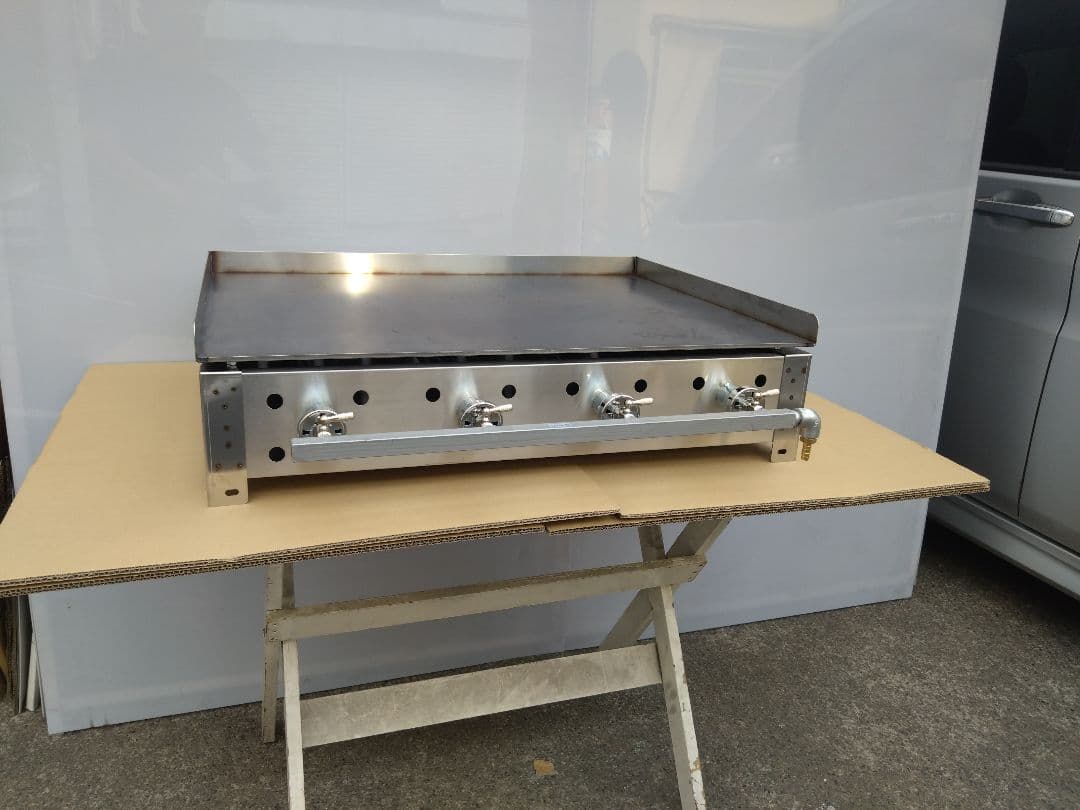 プロパンガス 鉄板焼 グリドル 幅７５cm ３辺フチ 送料無料 お好み広島焼き