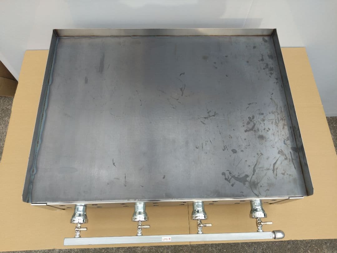 プロパンガス 鉄板焼 グリドル 幅７５cm ３辺フチ 送料無料 お好み広島焼き