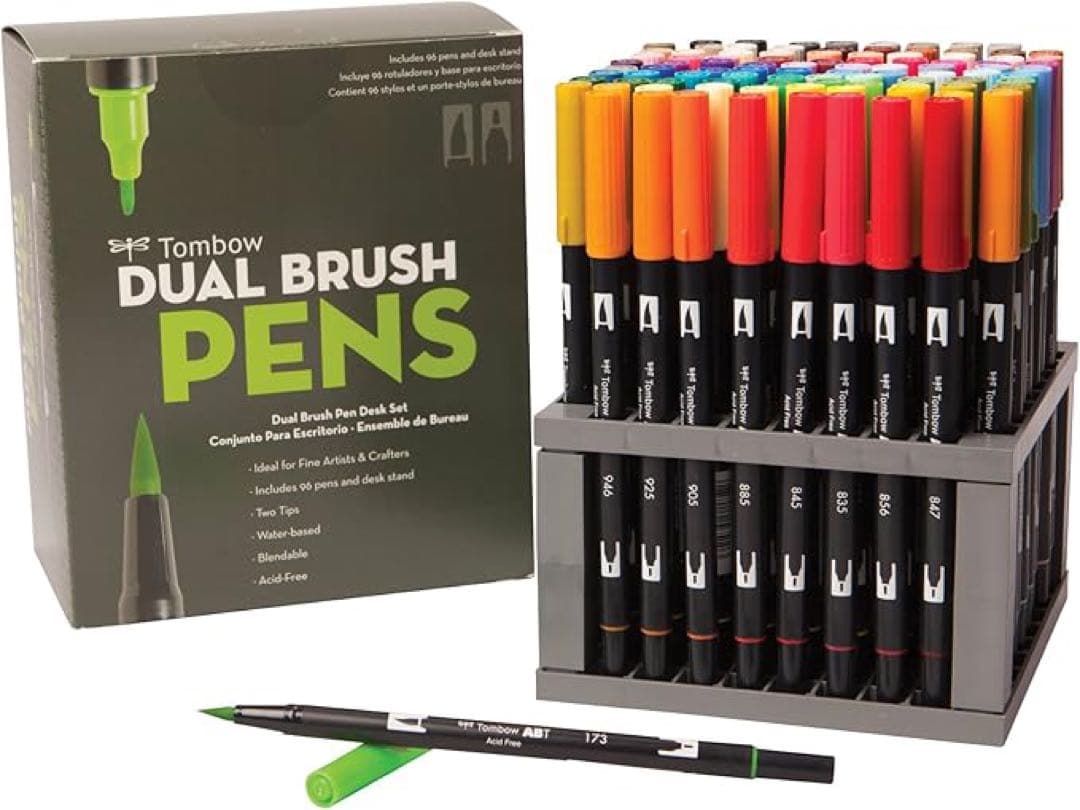 トンボabtデュアルブラッシュペン トンボ鉛筆 水性マーカー デュアルブラッシュペン ABT 12色セット