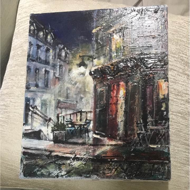 フランスモンマルトル油絵