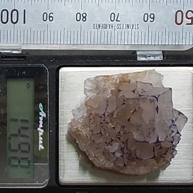 14.98g　縁取りフローライト　キューブタイプ　鉱物標本　フローライト