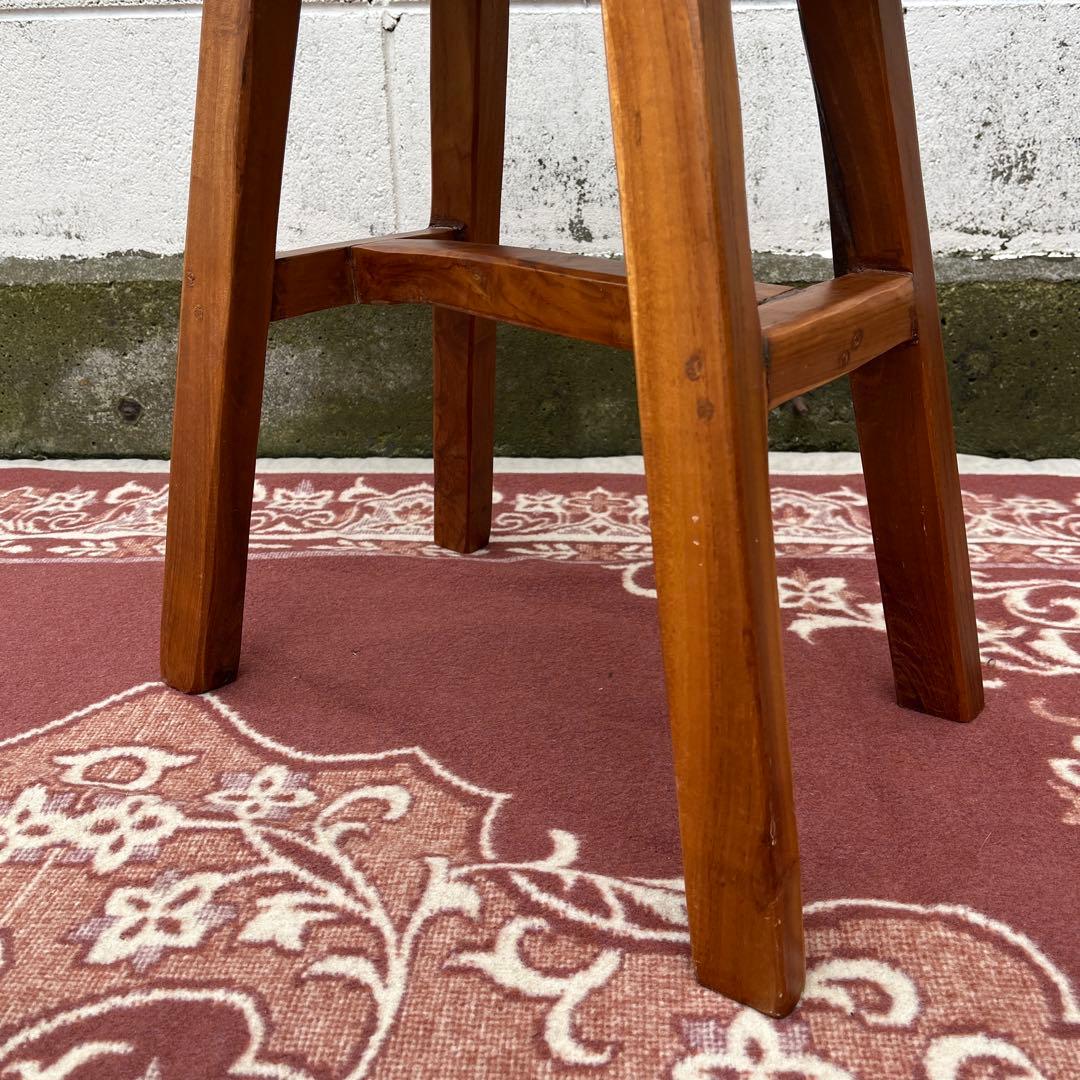 高品質 チーク材 木製無垢材◾️木製フレーム スツール 椅子 飾り台 木製家具