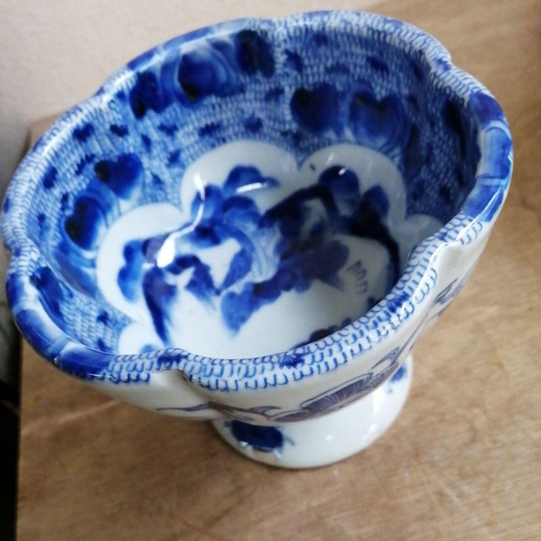 骨董 盃洗 伊万里 染付 ベロ藍 器 オブジェ