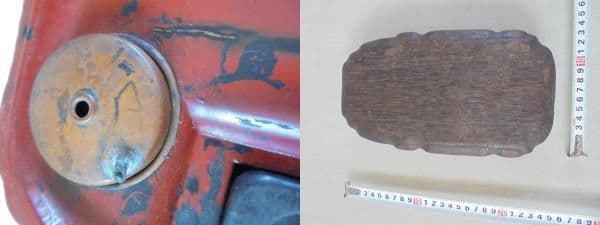 AKa6179 根来？ 古い硯箱 美術品・アンティーク・コレクション AKa6179