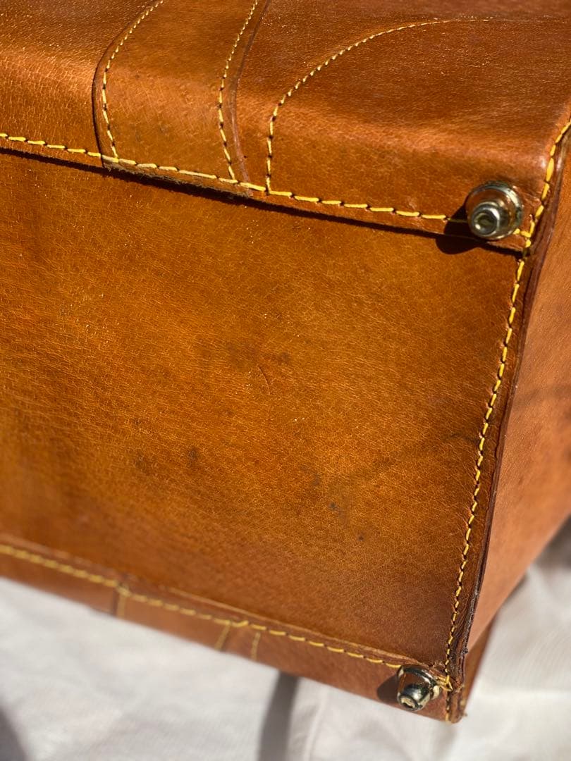ドクターズバッグ ダレスバッグ 本革 アンティーク 未使用 経年劣化