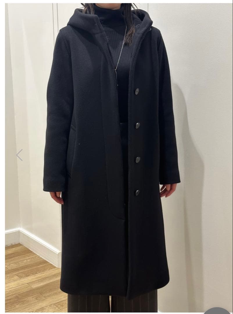 マッキントッシュロンドン44大きいサイズブラック フード付きロング