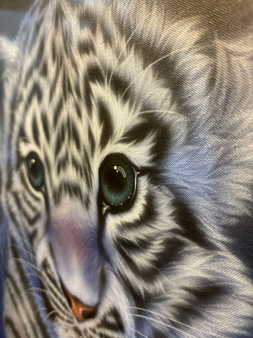 直筆原画 ホワイトタイガー 西野健太郎 絵画 絵