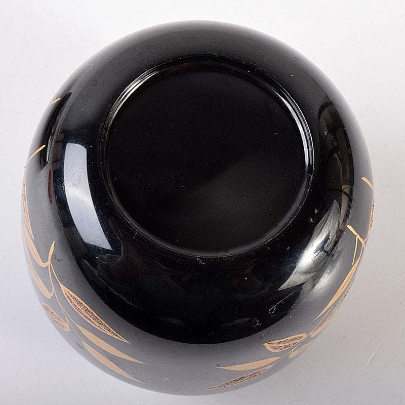 茶道具　越前塗　佐々木麗峰作　利休伝来写　笹蒔絵　中棗　共箱　V　7133