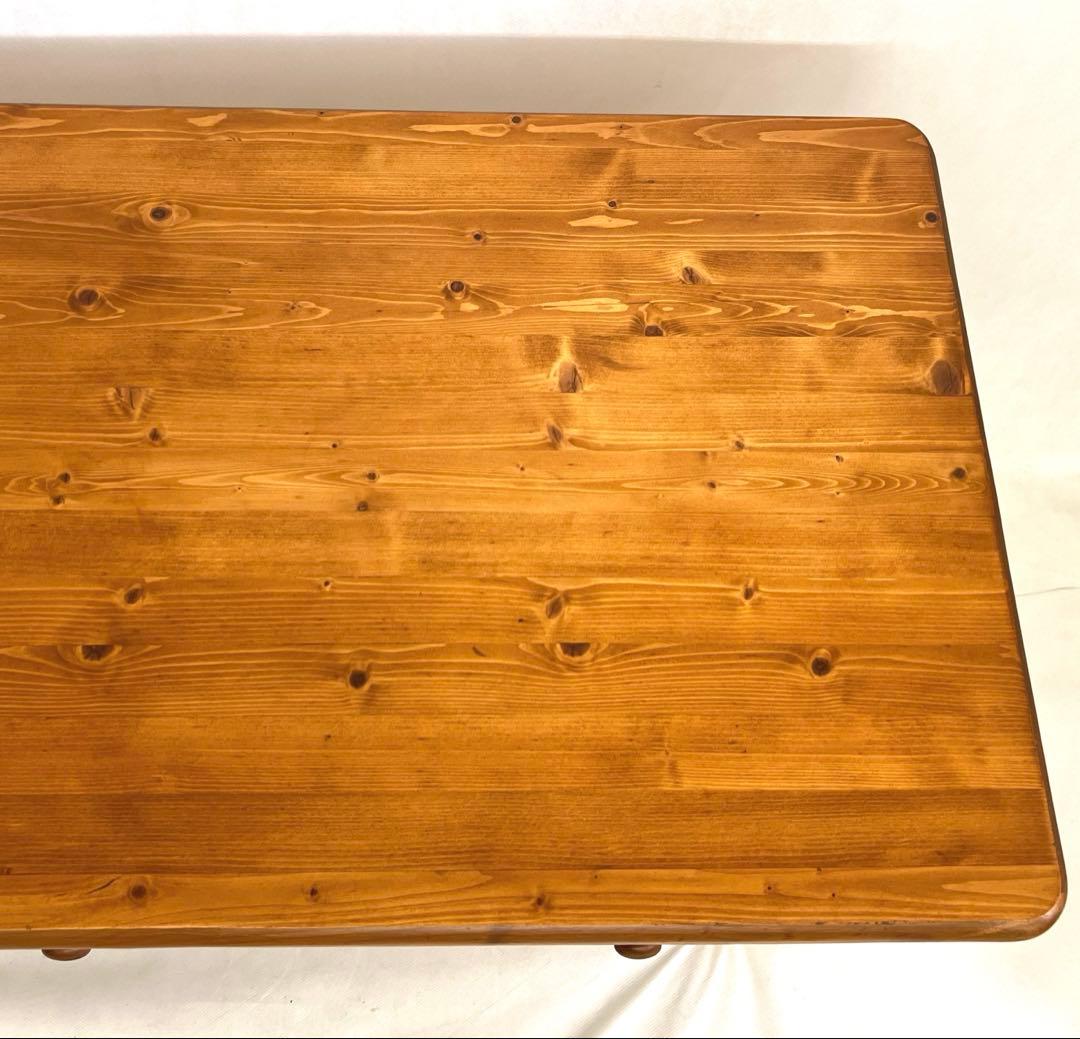 パイン材デスク・横幅120cm・作業台 引き出し付きテーブル・無垢材造り