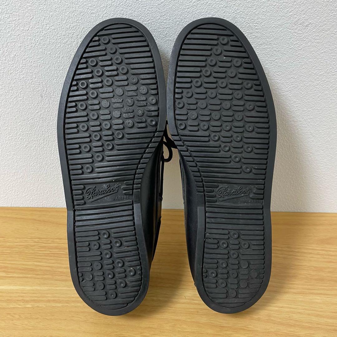 パラブーツ　バース　デッキシューズ　レザー　ブラック　8