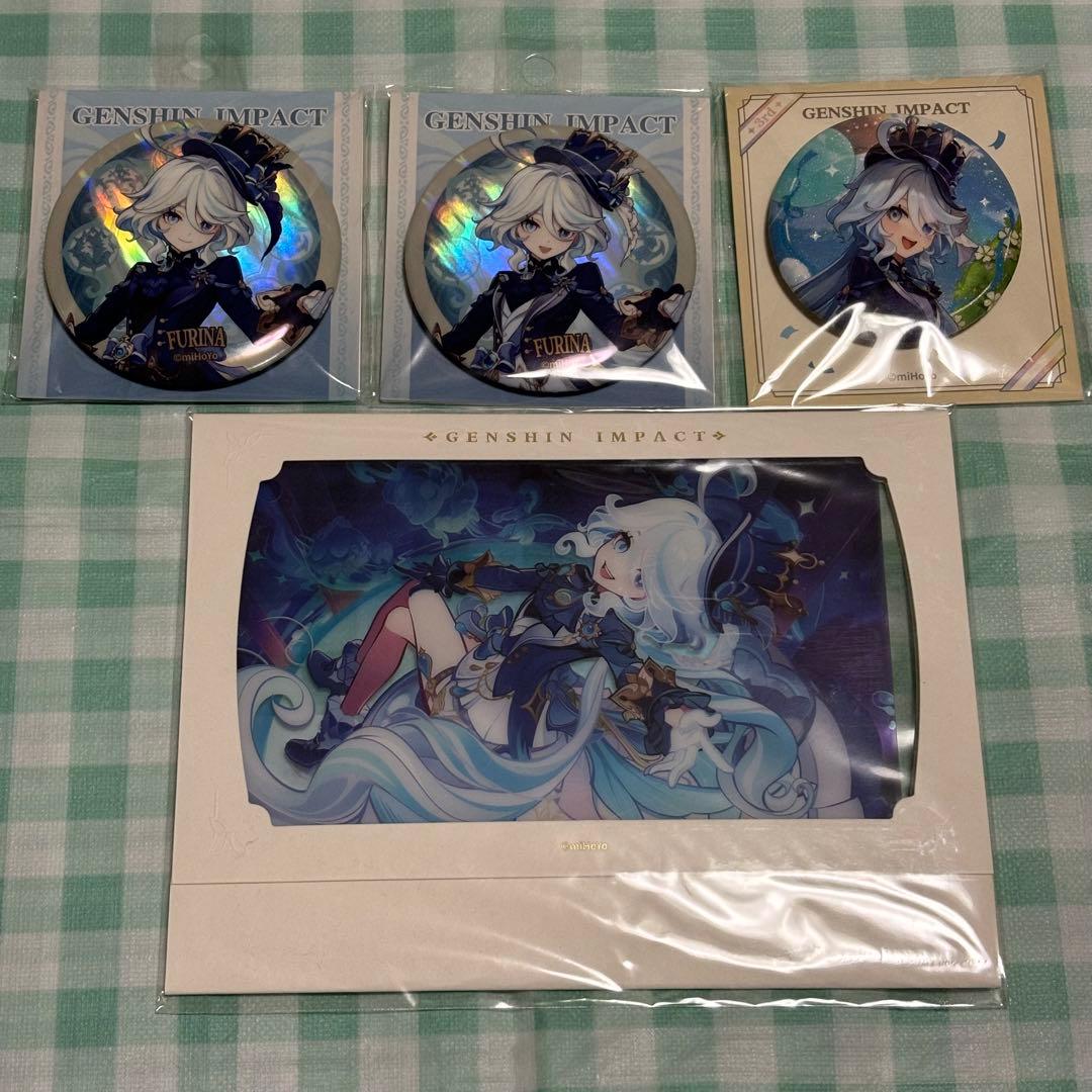 原神 フリーナ フォンテーヌシリーズ 3周年 缶バッジ クリアカード