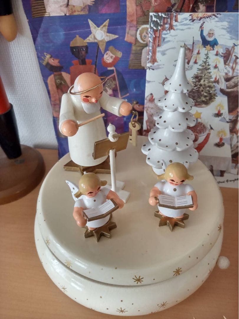 ドイツ　REUGE ザイフェン　オルゴール　天使　　クリスマス