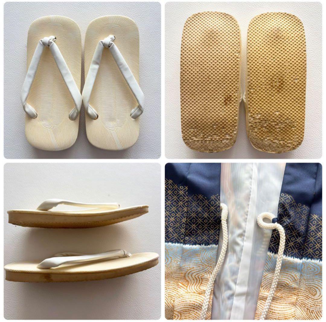 七五三　5歳　男の子　着物　羽織　袴　フルセット　兜　紺色　百日祝い