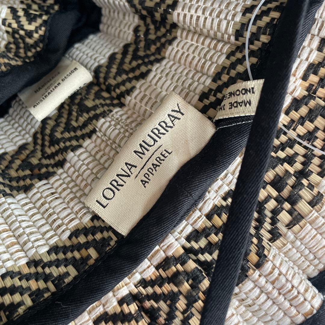 Lorna Murray バケットハット S/M ホワイト/ブラック Lorna Murray