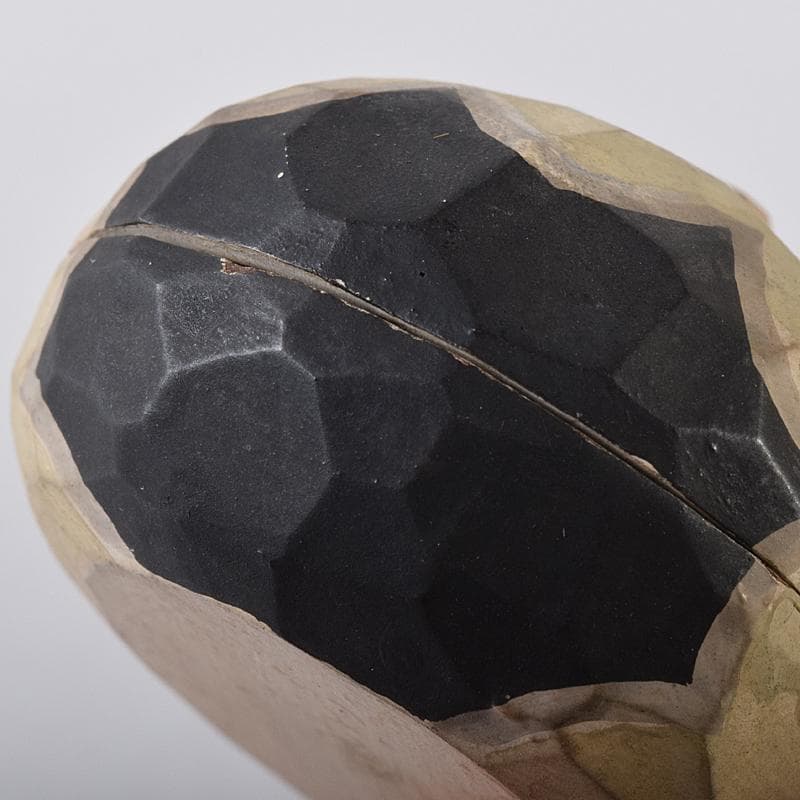 茶道具　西村雅之作　木彫　鶴香合　共箱　V　R8574