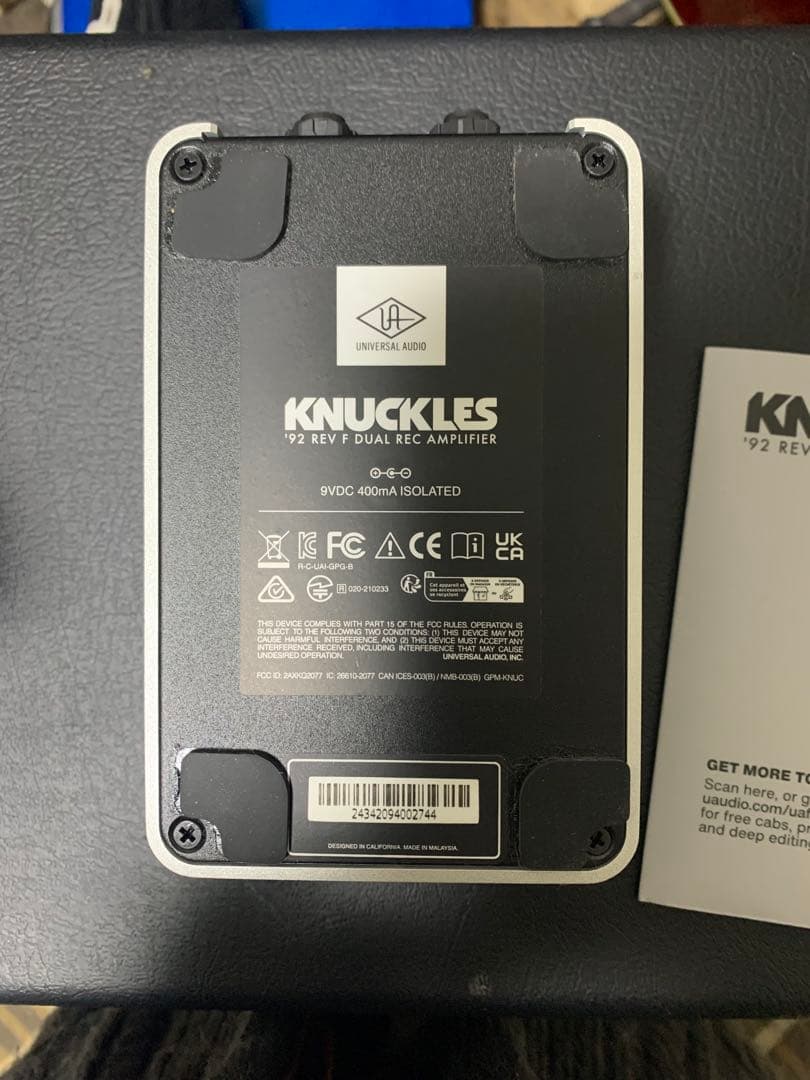 ギター KNUCKLES '92 REV F DUAL REC AMPLIFIER
