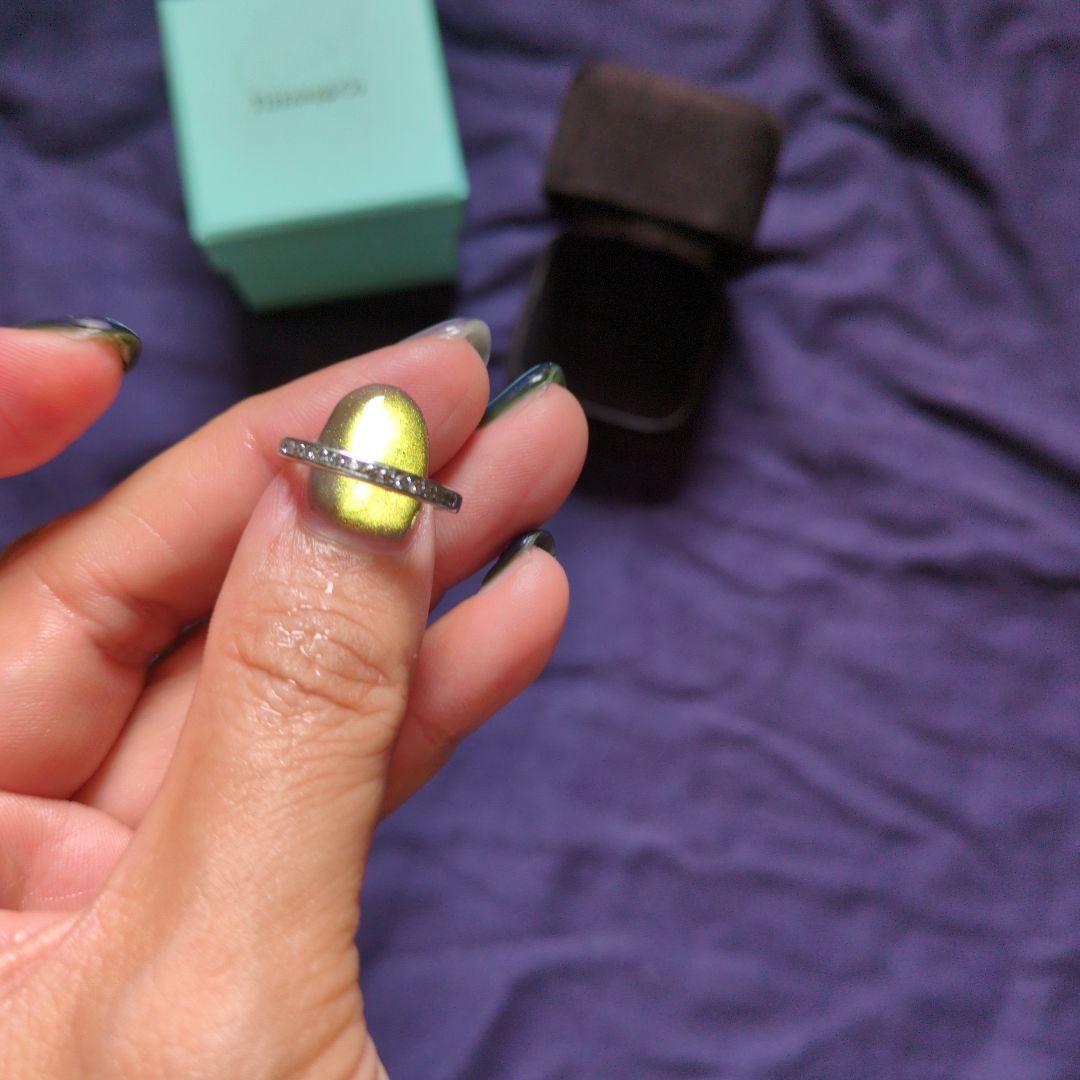 ティファニー　ハーフエタニティリング　pt950 8号