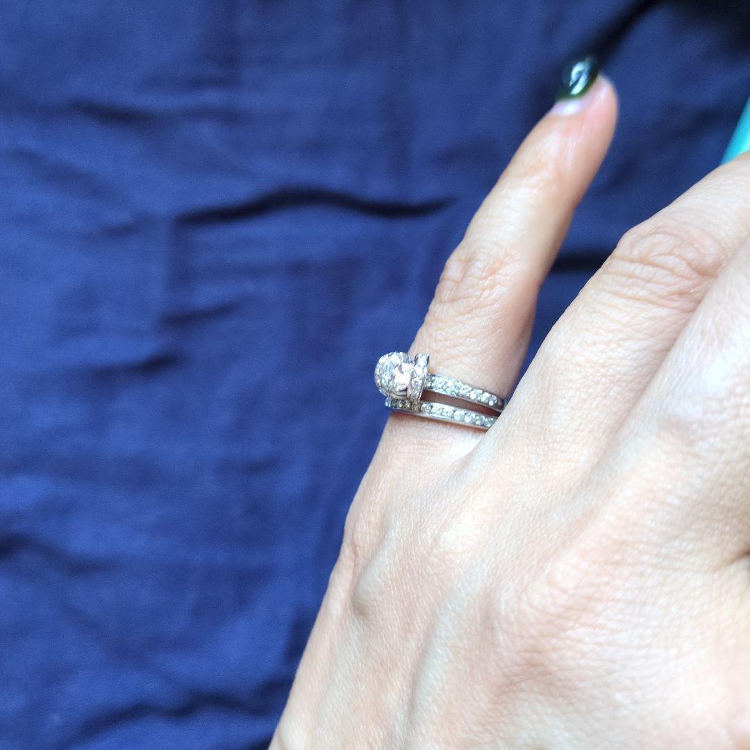 ティファニー　ハーフエタニティリング　pt950 8号