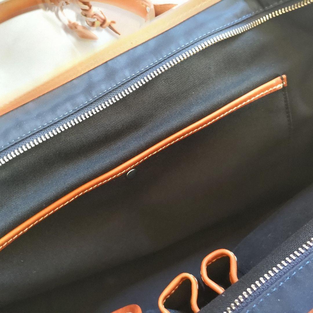 【フェリージ】ビジネスバッグ ネイビー/ブラウン　8637/2/DS　未使用