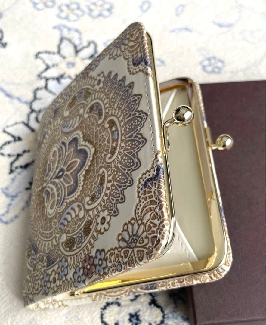 文庫屋大関　四角いがま口（アンティークレース）