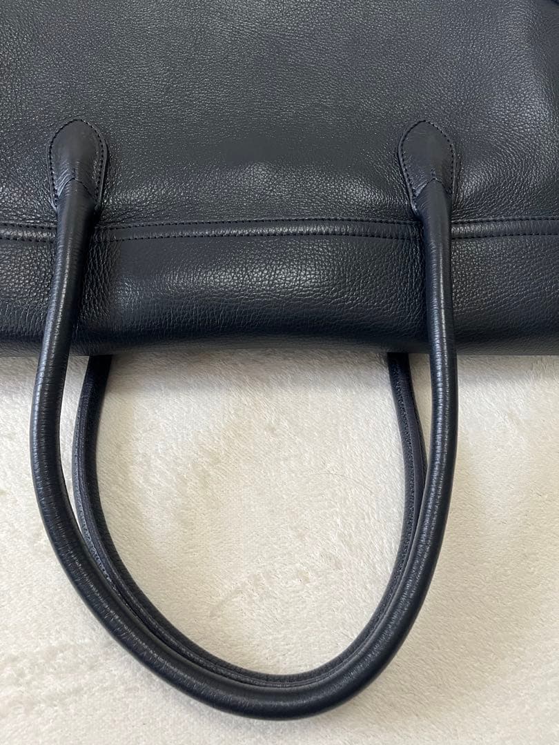 黒 レザー ビジネス トートバッグ