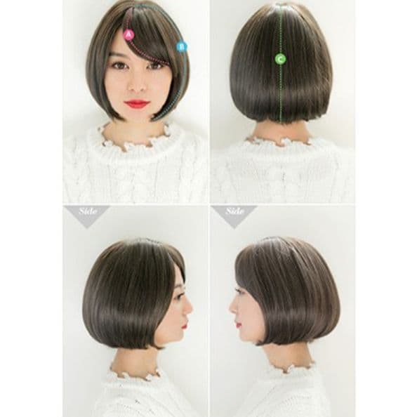 リネアストリア　 天使のビターショート　ストレート　チョコブラウン