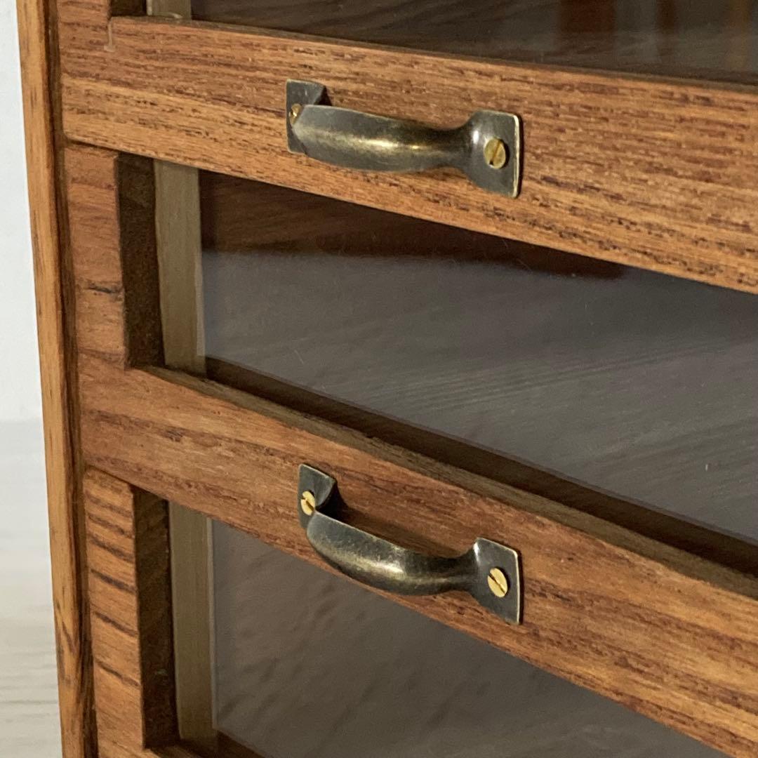 古い木製3杯 小引き出し 小物入れ 糸ケース 古家具 ディスプレイケース