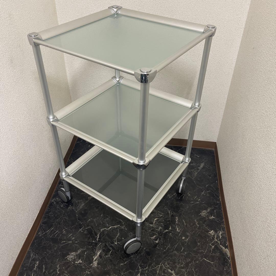 イタリア製 グッチーニ ワゴン ラック バスケット キャスター付き 収納 4段