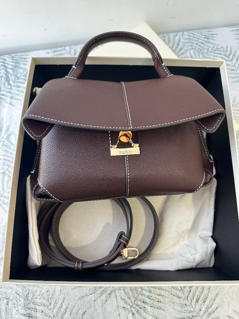 POLENE Mokki ポレーヌ ショルダーバッグ　2WAY エボニー レザー