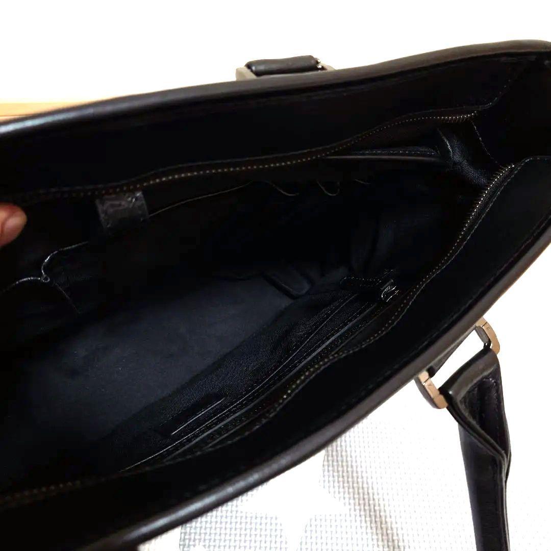 【TRANSIC】[ LENO ]第2世代 本革 ビジネストートバッグ　ブラック