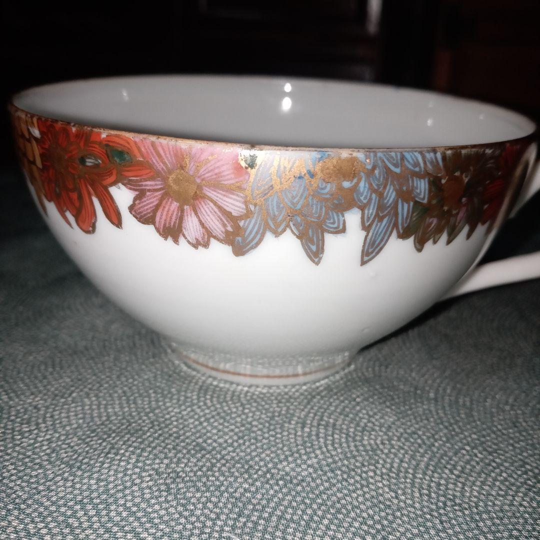 レトロ 九谷焼 カップ&ソーサー 旭山 - メルカリ