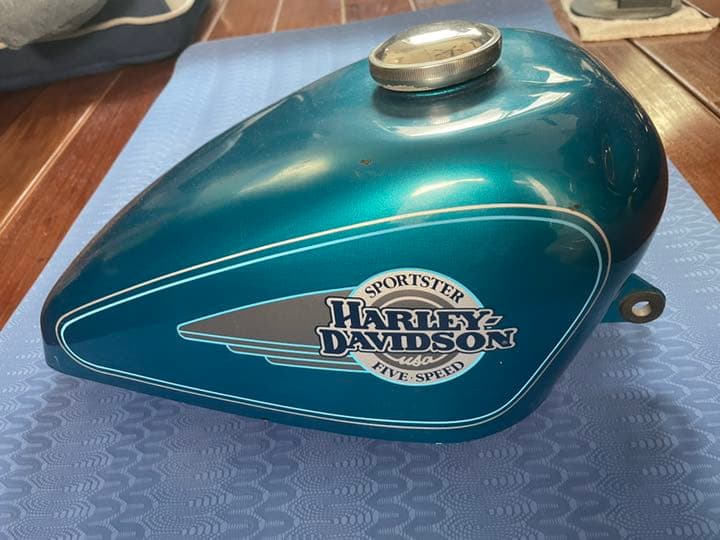 Harley-Davidson Sportster バイクタンク 青色 ハーレー スポーツ